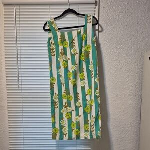 Floral Striped Sleeveless Dress